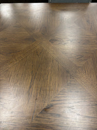 Dark Brown Wood Extendable Dining Table with 4 Chairs