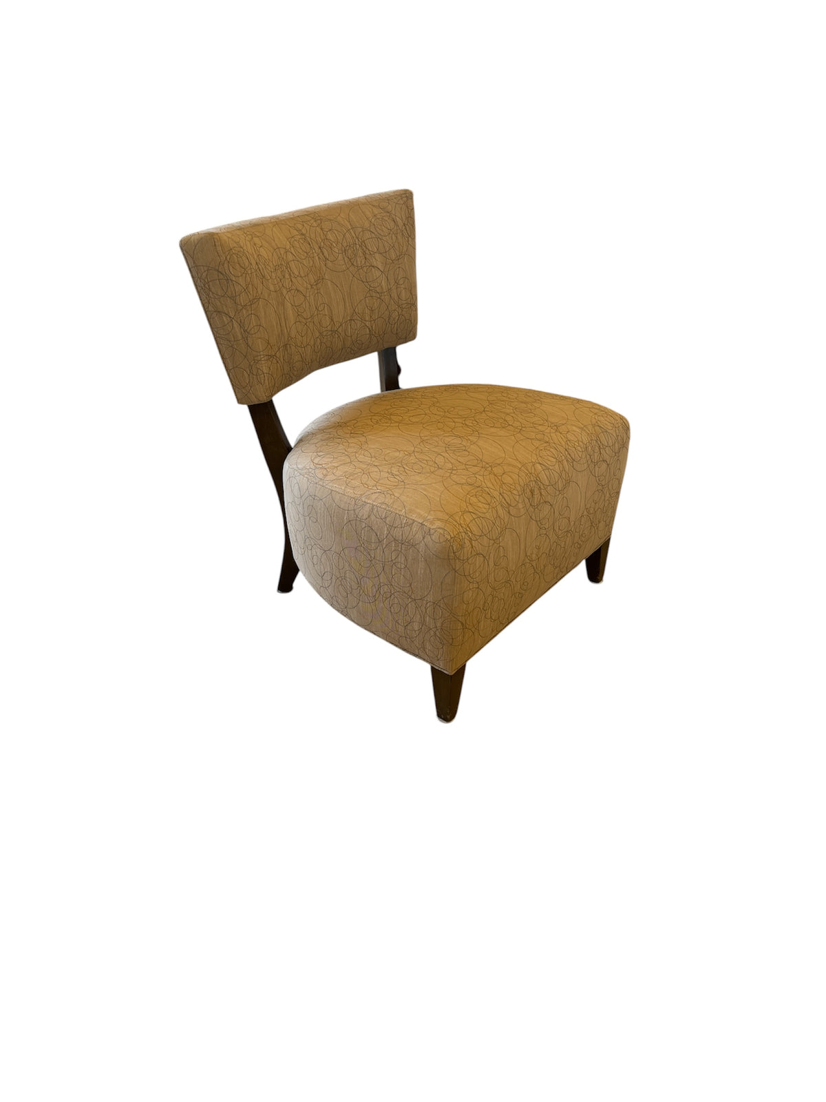 Contemporary Patterened Upholstered Lounge Chair