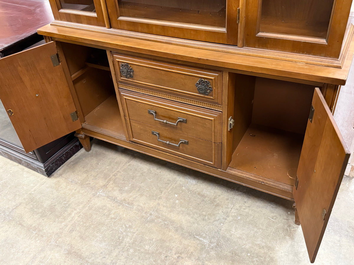 Mid-Century Coffee Brown China Cabinet