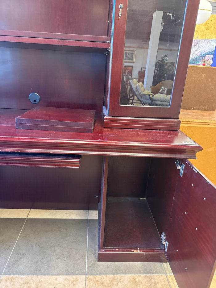 Mahogany Executive Desk with Top Organizer