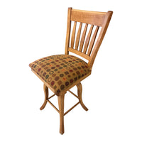 Solid Wood Counter Height Swivel Bar Stools (Set of 2)