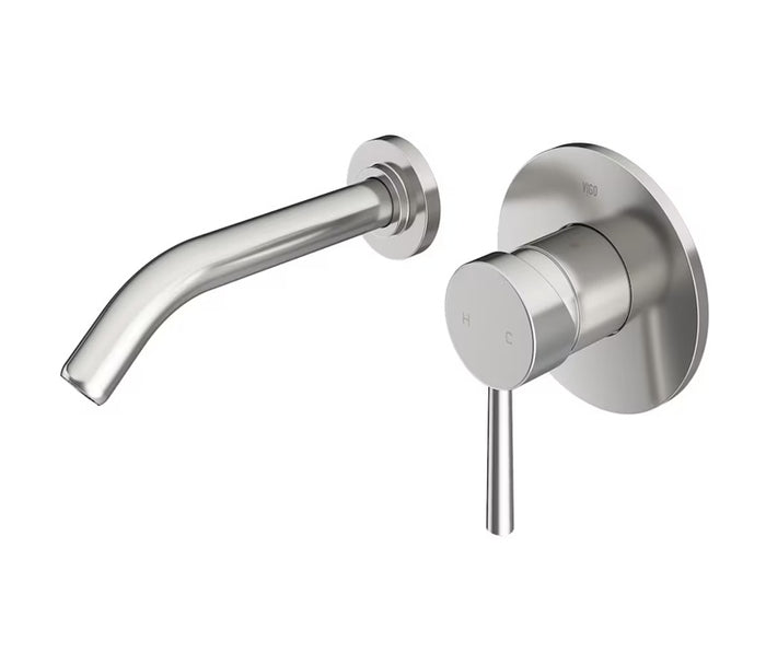 VIGO Olus Single-Handle Wall Mount Bathroom Faucet in Brushed Nickel