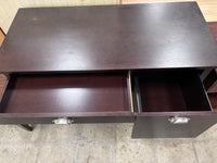 Dark Wood-Finished Office Desk