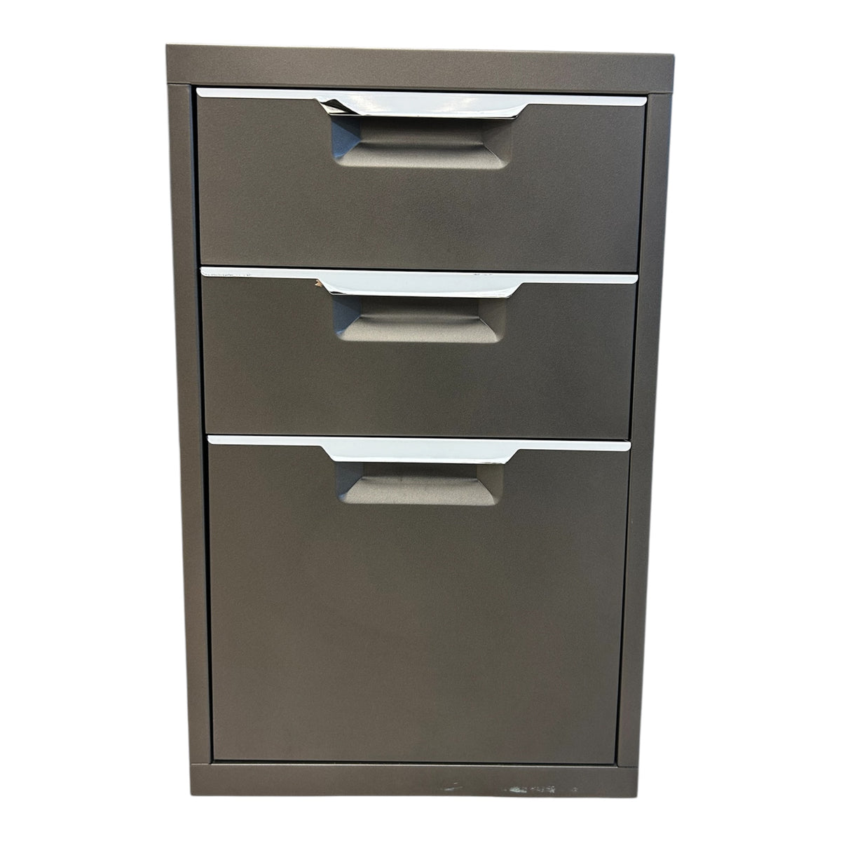 Grey Three-drawer Filing Cabinet