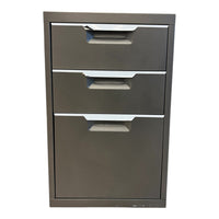 Grey Three-drawer Filing Cabinet