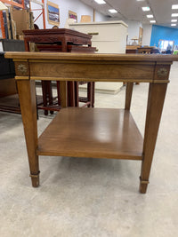 Vintage Medium Brown Side Table W/Drawer