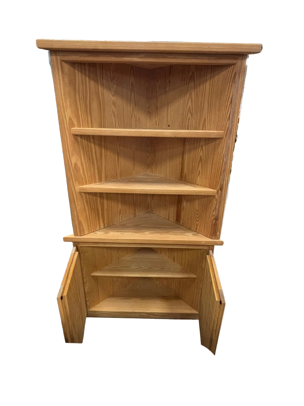 Light Oak Corner Bookcase