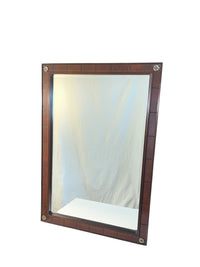 Bombay Company Wood Frame Mirror With Brass Accents