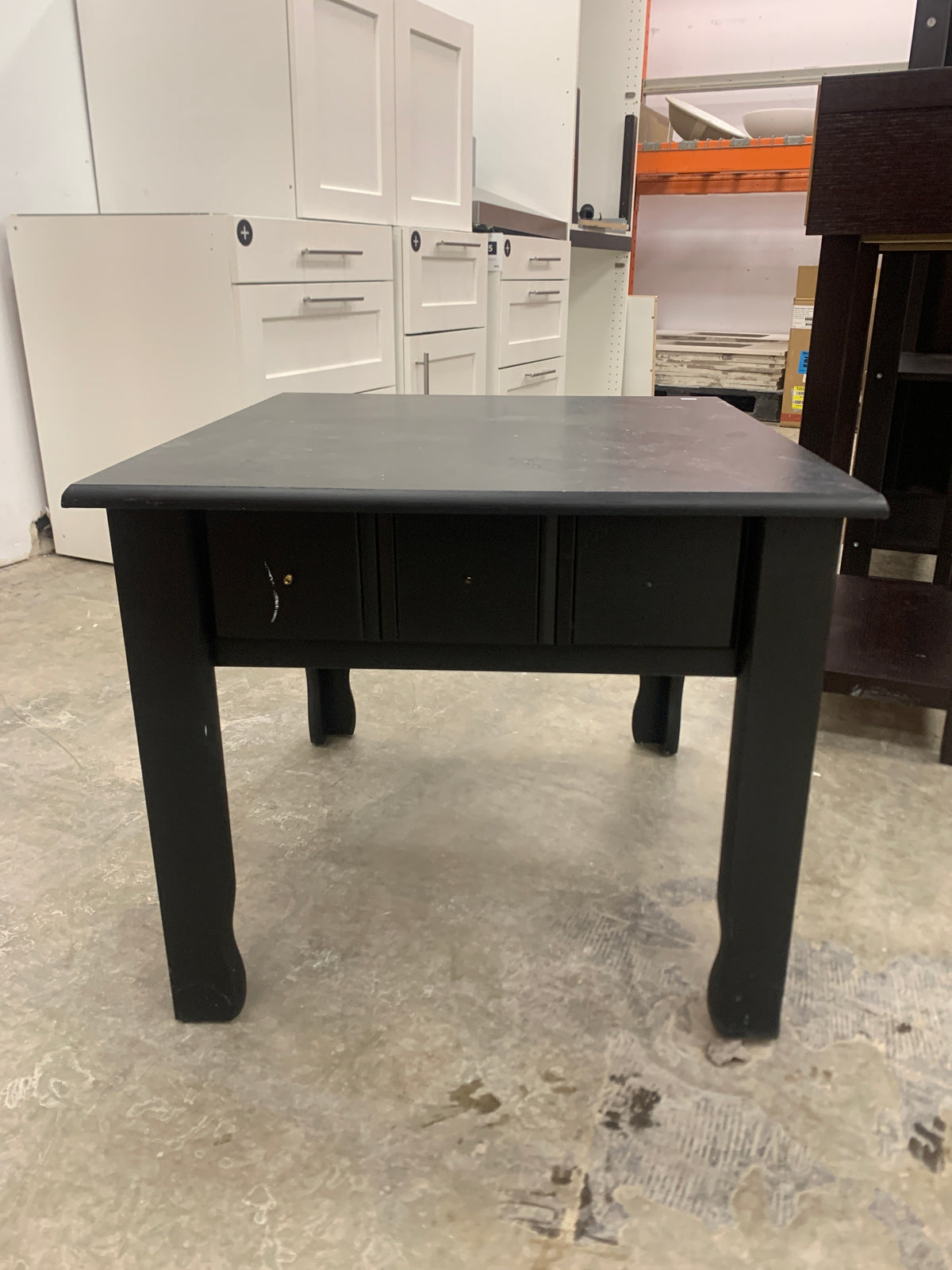Black Wooden Sidetable With Drawer