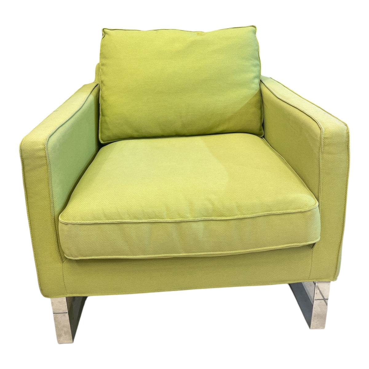 Melby Lime Green Upholstered Armchair