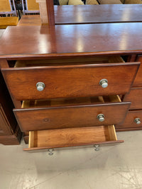 6-drawer Dresser with Attached Mirror (Round Pulls)