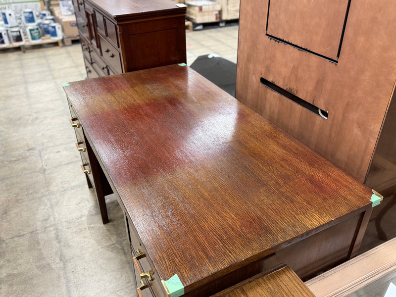 Small Brown Wooden Office Desk