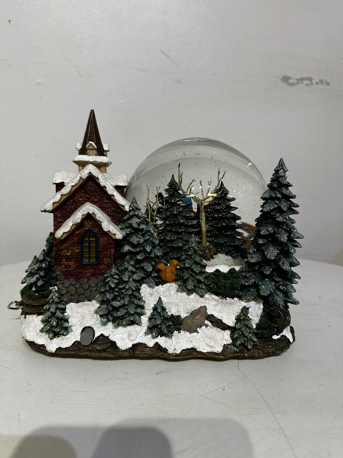 Musical Snow Globe That Plays the Tune "We Wish You a Merry Christmas”