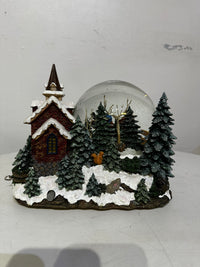 Musical Snow Globe That Plays the Tune "We Wish You a Merry Christmas”