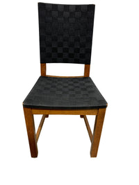 Black Woven Dining Chair