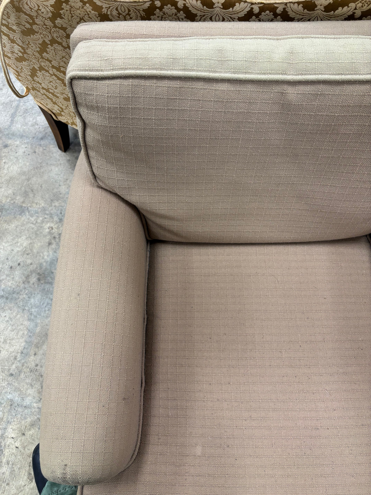 Tan Upholstered Club Chair