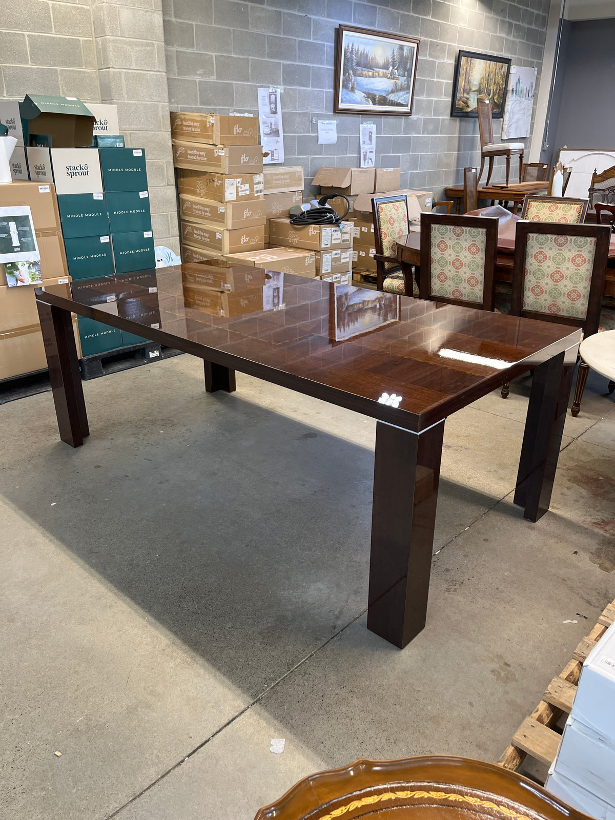 81"W Solid Wood Dining Table