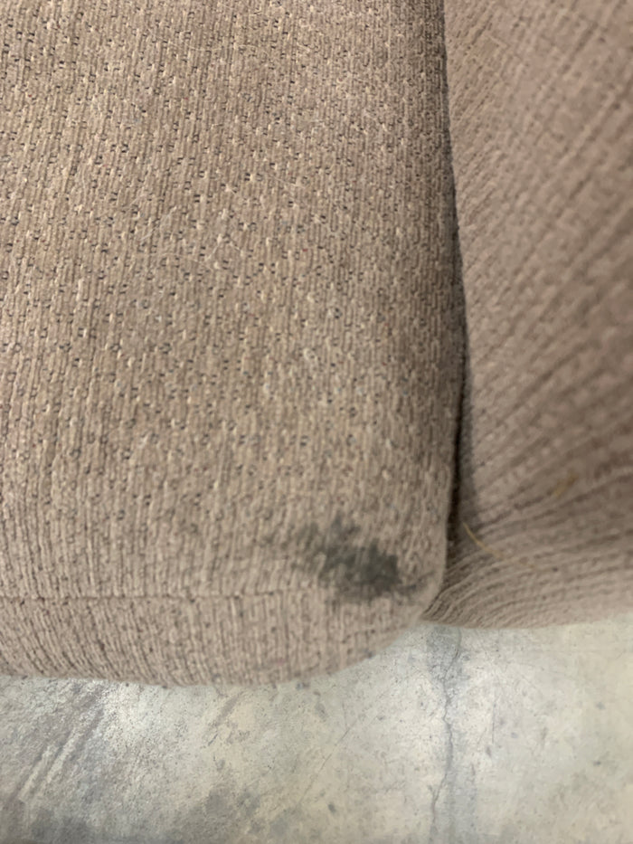 Brown XL Love Seat With Rounded Arms