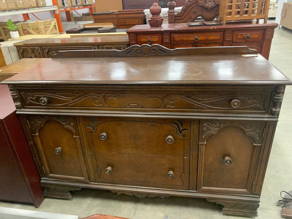 Wooden Sideboard With 3 Drawers