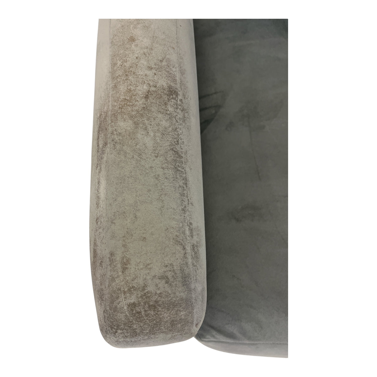 Grey Velvet Upholstered Armchair