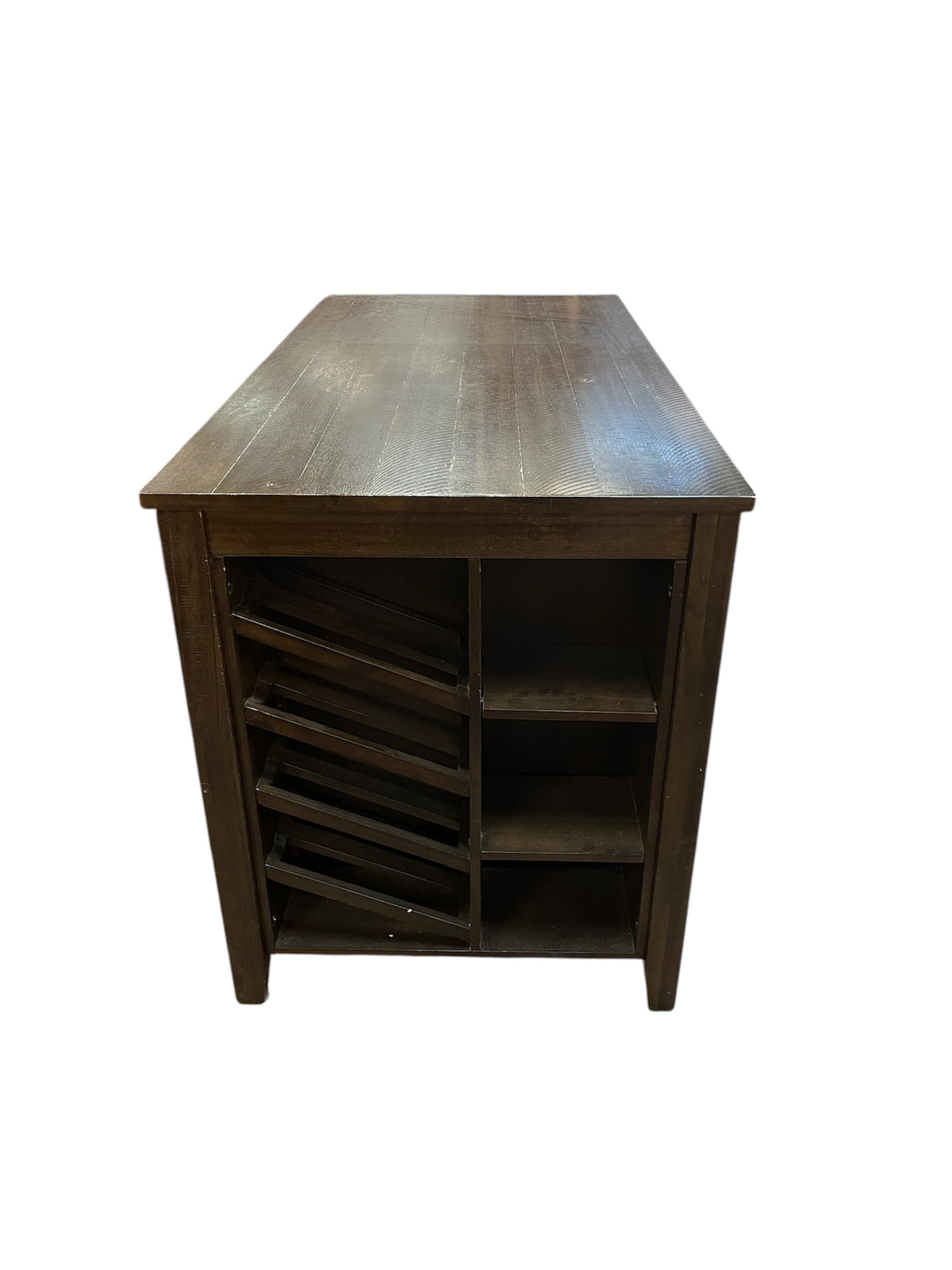 Counter Height Wooden Dining Table With Storage