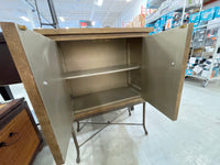Tile-look Console Table in Gold, Browns and Tans