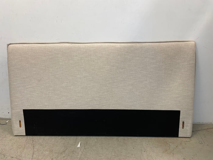 King Headboard in Beige Woven Fabric