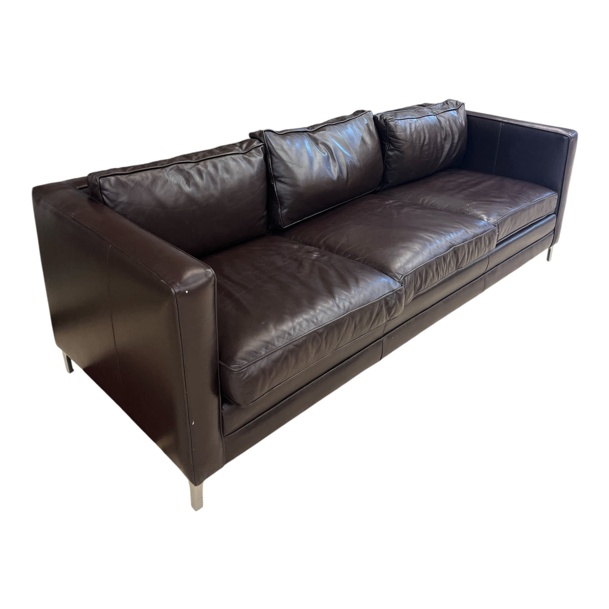Brunswick Chocolate Genuine Leather Sofa