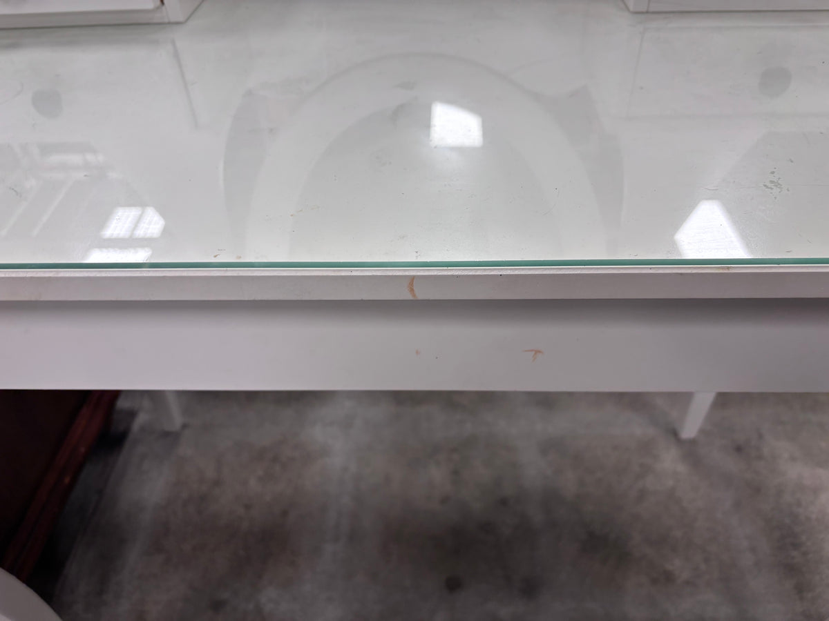 White Vanity with Mirror
