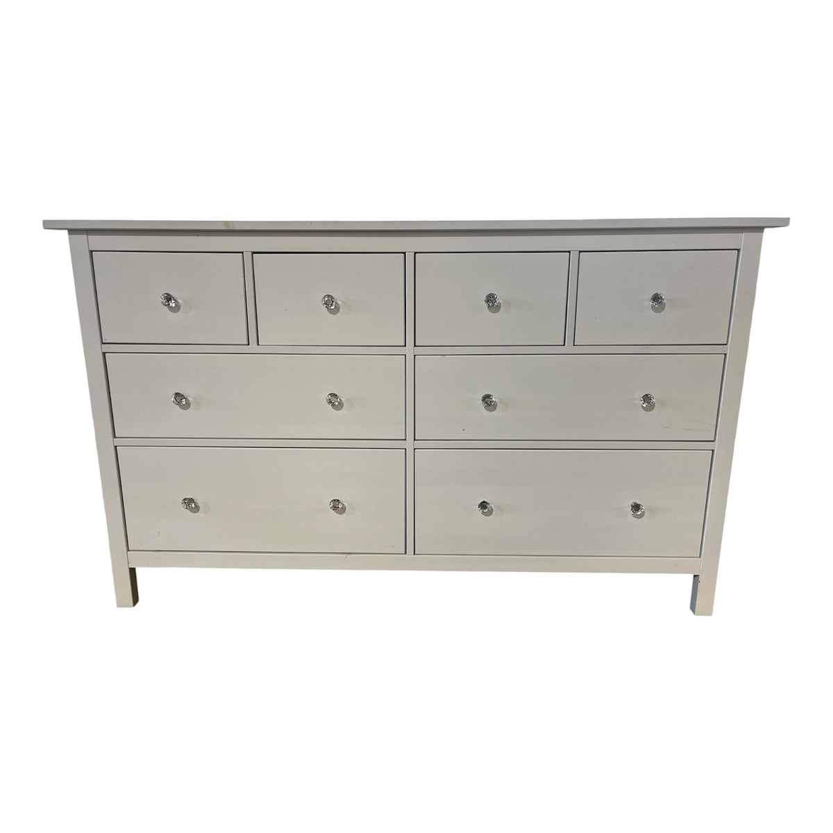 Bejeweled 8-Drawer White Dresser