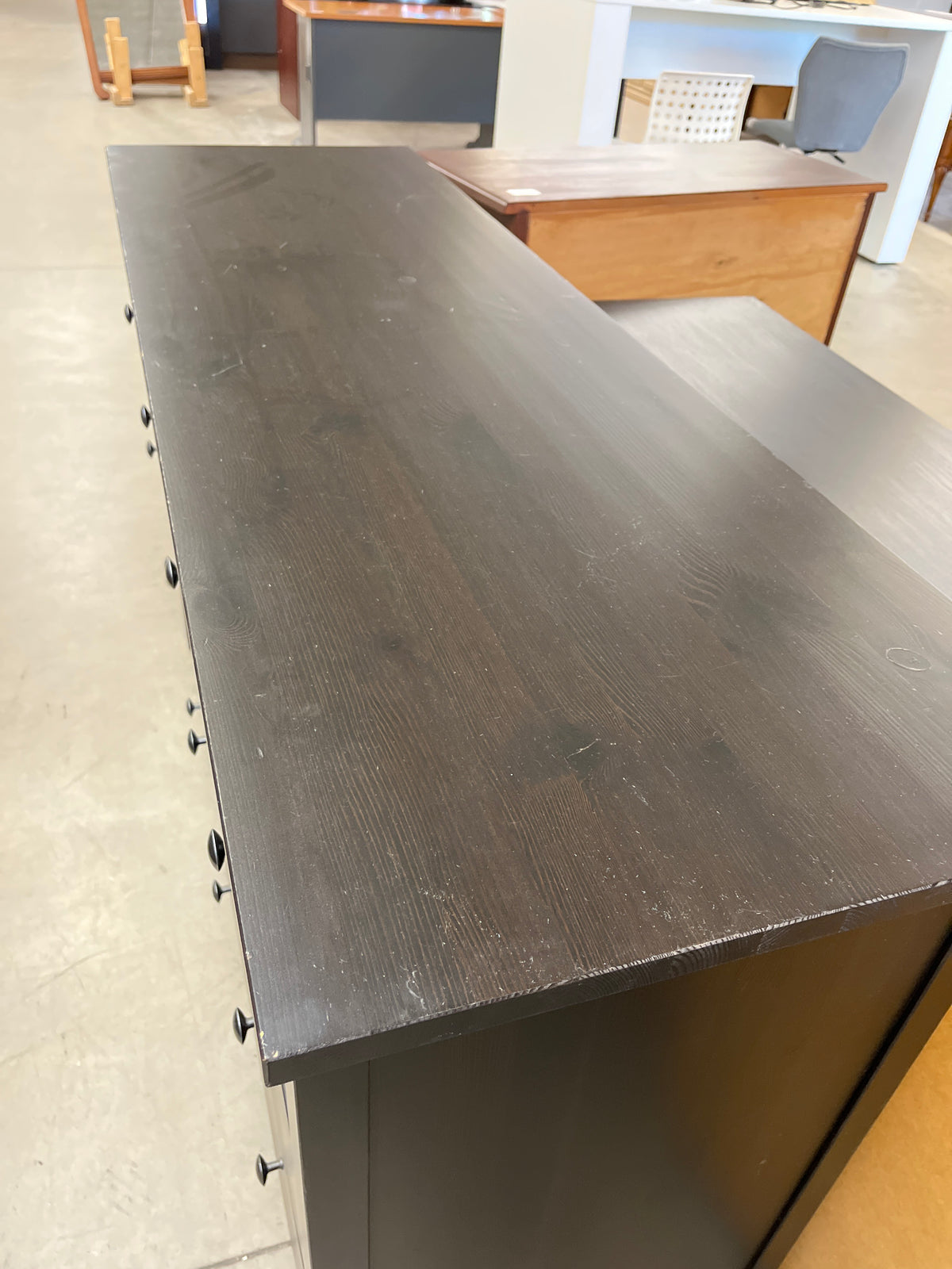 64"W 8-Drawer Dresser in Black