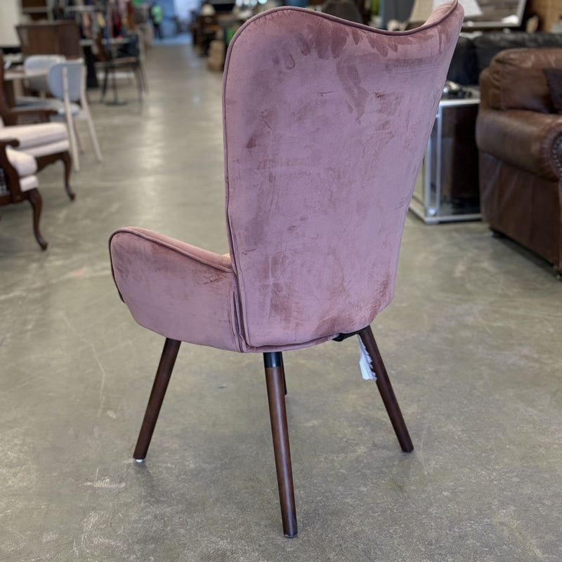 Fauteuil En Velours Rose