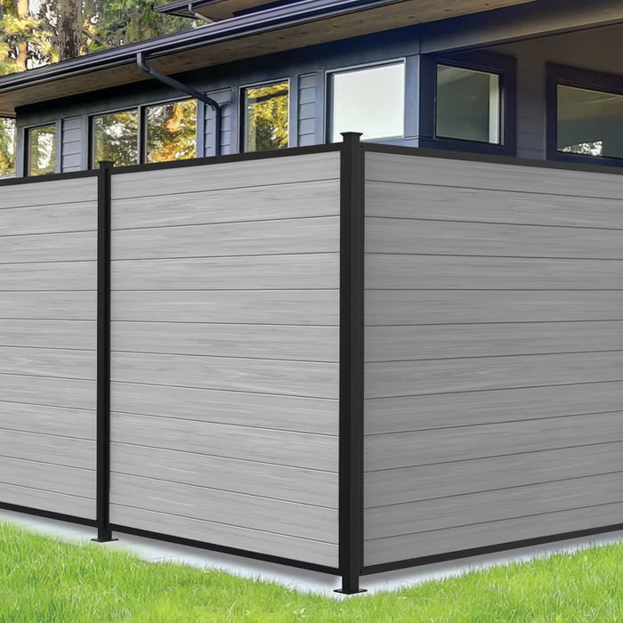 6 ft. x 6 ft. Vinyl Fence Infill Boards (Set of 12) in Driftwood Grey