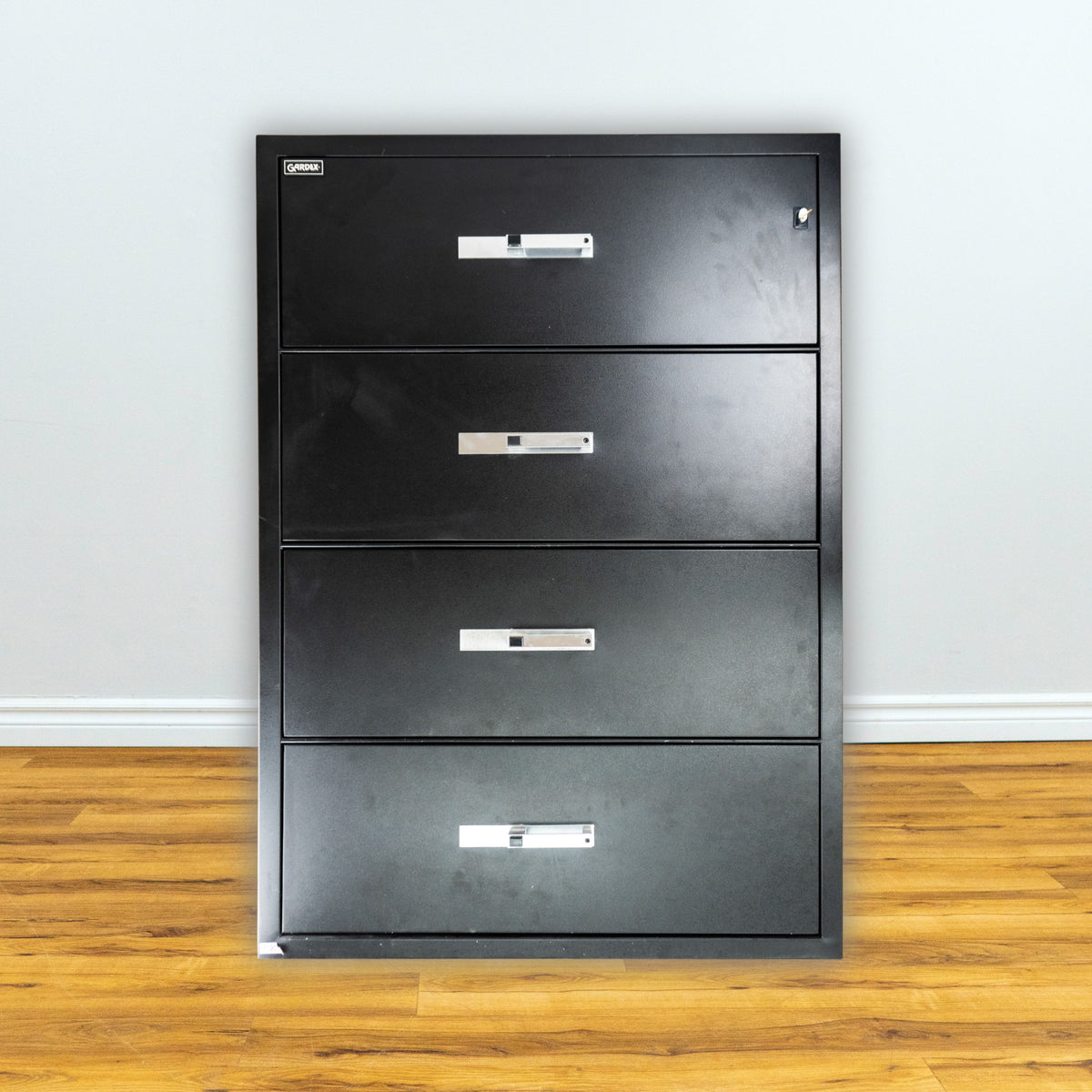 Fire-Resistant 4-Drawer Filing Cabinet in Black, 55" Tall, Anti-Rust Heavy-Gauge Steel