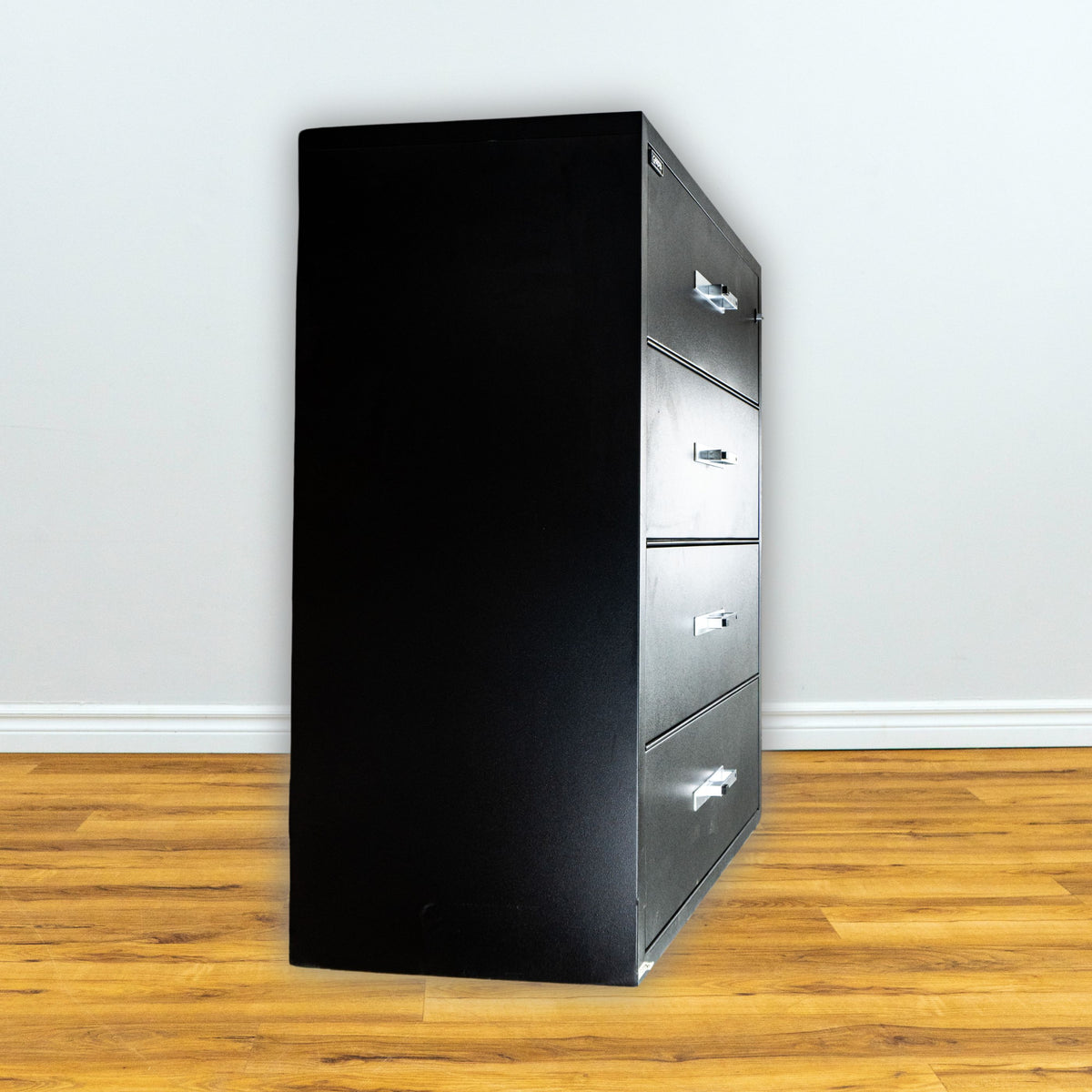 Fire-Resistant 4-Drawer Filing Cabinet in Black, 55" Tall, Anti-Rust Heavy-Gauge Steel