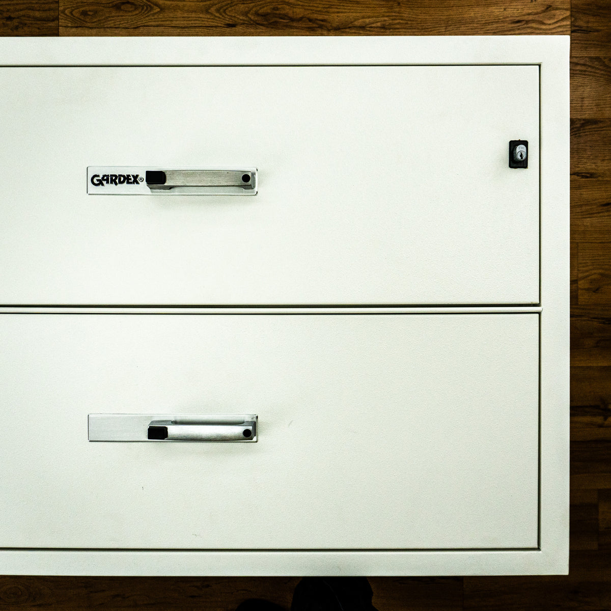 Fire-Resistant 2-Drawer Filing Cabinet in White, 29" Tall, Anti-Rust Heavy-Gauge Steel