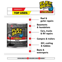 Flex Seal Liquid White, 128 oz. Liquid Rubber Sealant Coating