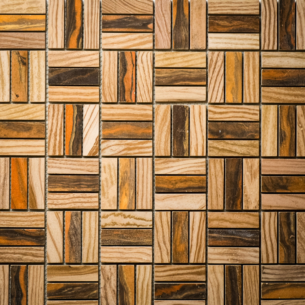 12" x 12" Wood Blend Mosaic Tile – 9.69 sq. ft. (10 per box)