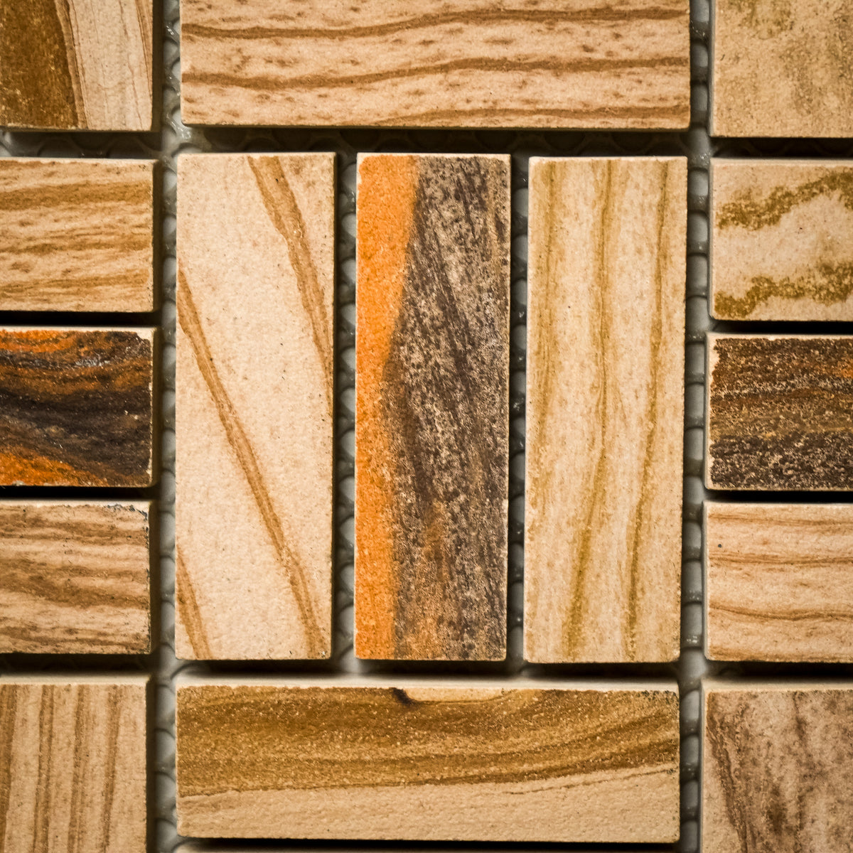 12" x 12" Wood Blend Mosaic Tile – 9.69 sq. ft. (10 per box)