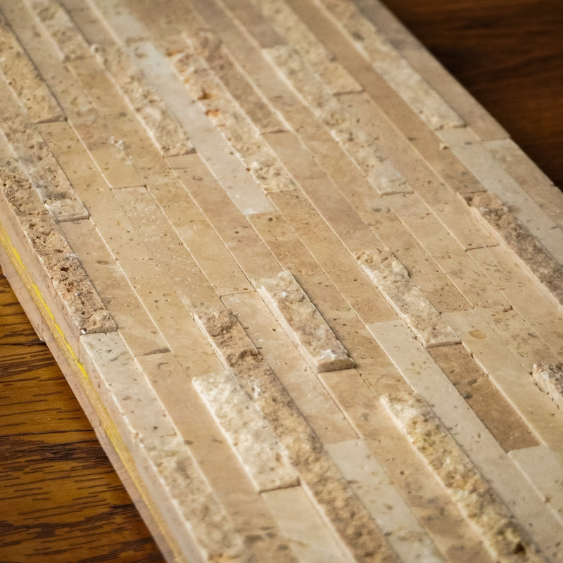 6" x 23.5" Trav Classico Natural Split Mosaic Tiles - 7.80 sq. ft. (8 per box)