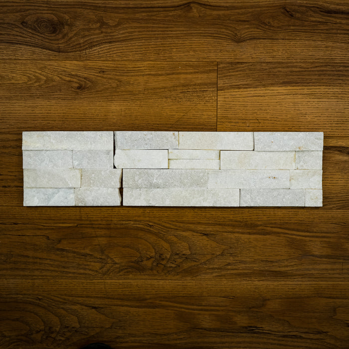 6" x 23" White Stacked Natural Stone Tiles  5.80 sq. ft. (6 per box)