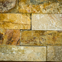 6" x 23" Yellow Stacked Natural Stone Tiles  5.80 sq. ft. (6 per box)