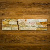 6" x 23" Yellow Stacked Natural Stone Tiles  5.80 sq. ft. (6 per box)