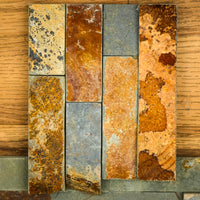 6" x 23" Rusty Stacked Natural Stone Tiles  5.80 sq. ft. (6 per box)