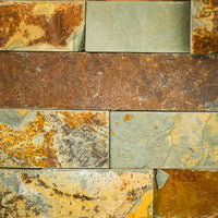 6" x 23" Rusty Stacked Natural Stone Tiles  5.80 sq. ft. (6 per box)