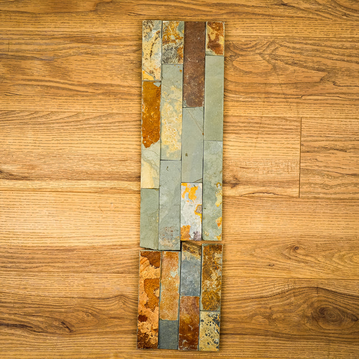 6" x 23" Rusty Stacked Natural Stone Tiles  5.80 sq. ft. (6 per box)