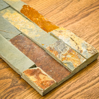 6" x 23" Rusty Stacked Natural Stone Tiles  5.80 sq. ft. (6 per box)