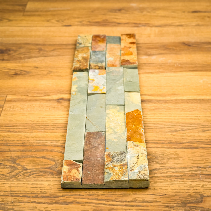 6" x 23" Rusty Stacked Natural Stone Tiles  5.80 sq. ft. (6 per box)
