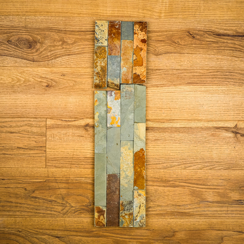 6" x 23" Rusty Stacked Natural Stone Tiles  5.80 sq. ft. (6 per box)