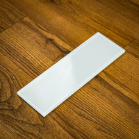 4" x 12" White Glossy ES58 Glass Tiles - 6.66 sq. ft. (20 per box)